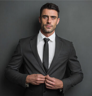GREY SLIM FIT NOTCH COLLAR SUIT Style No. 5992