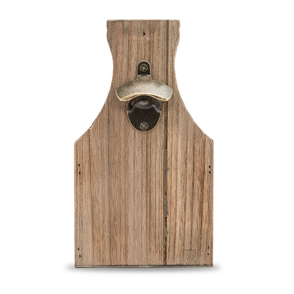 Wooden Beer Bottle Caddy - Front View