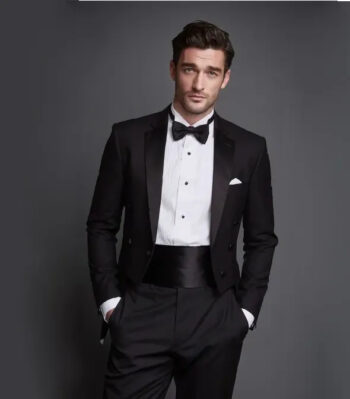 BLACK SLIM FIT NOTCH LAPEL TAILCOAT Style No. 1120