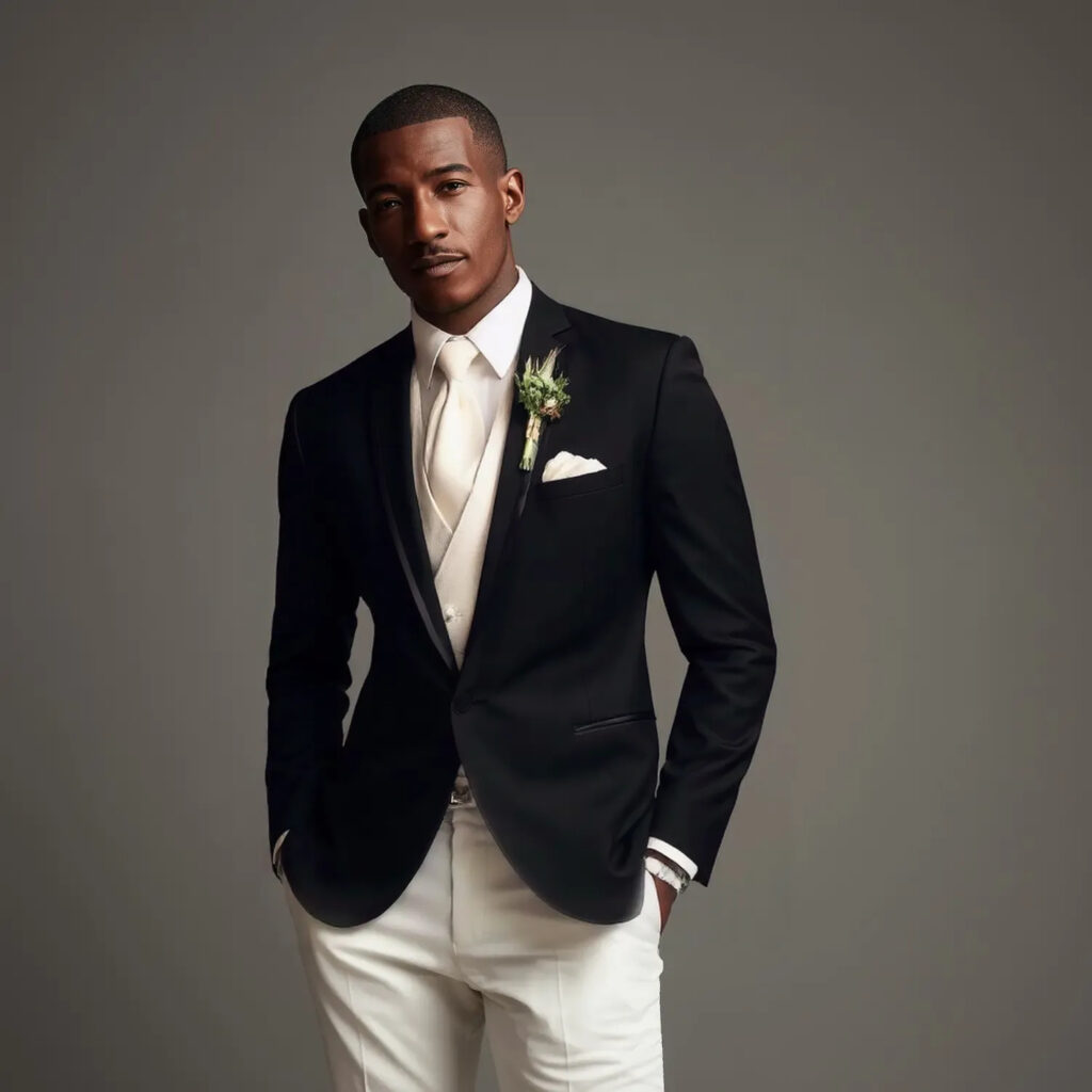 BLACK SUPER 120 NOTCH LAPEL TUXEDO Style No. 11221