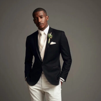 BLACK SUPER 120 NOTCH LAPEL TUXEDO Style No. 11221