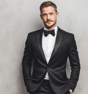 BLACK SLIM FIT NOTCH TUXEDO Style No. 1821