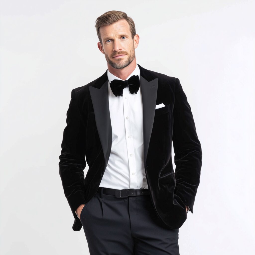 BLACK VELVET PEAK LAPEL TUXEDO Style No. 1941