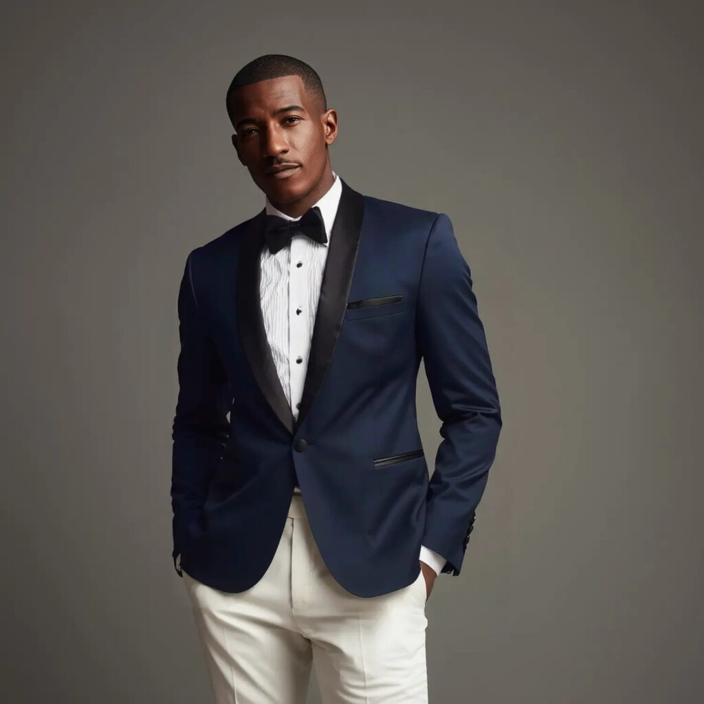 NAVY SKYFALL SLIM FIT SHAWL LAPEL TUXEDO Style No. 31531