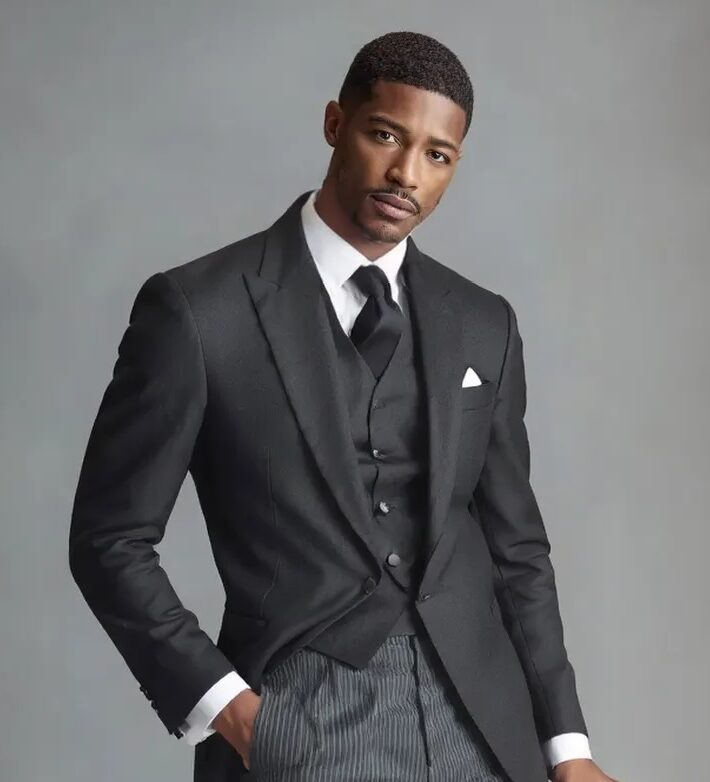 RALPH LAUREN GREY PEAK LAPEL MORNING SUIT Style No. 5341