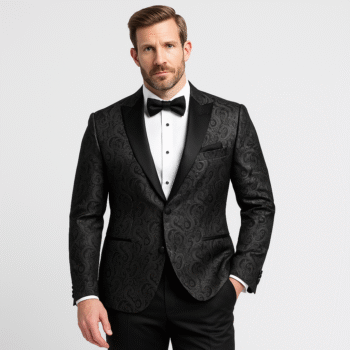 CHARCOAL PAISLEY PEAK LAPEL TUXEDO Style No. 5941