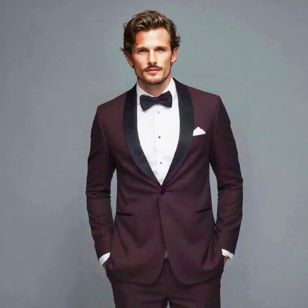BURGUNDY SHAWL LAPEL TUXEDO 31531 Style No. 7731
