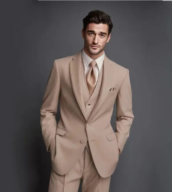 ALLURE TAN NOTCH COLLAR SUIT Style No. 9392